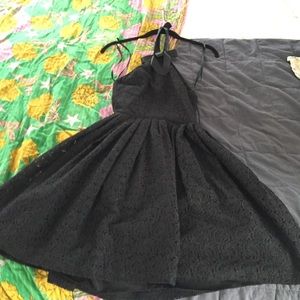 Rodarte for Target Black lace halter formal dress sz 1